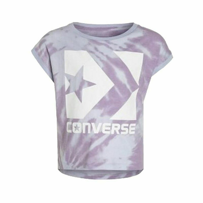 Tricou cu Mânecă Scurtă pentru Copii Converse Tie Dye Prună