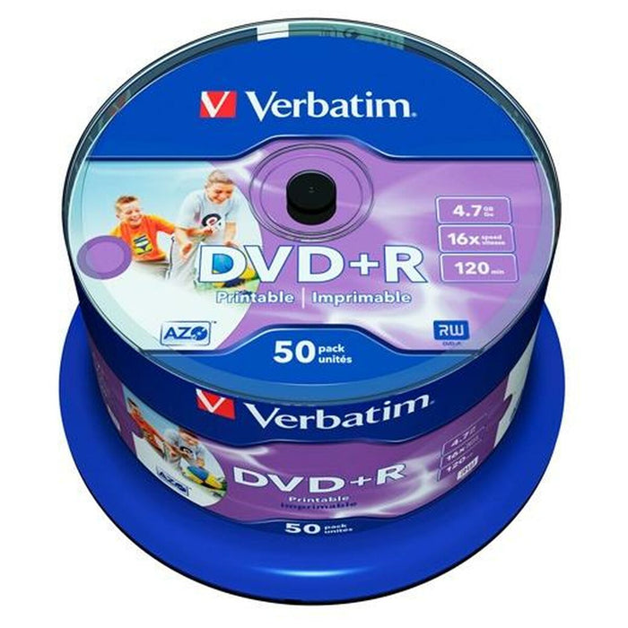 DVD-R Verbatim 50 Unități 4,7 GB 16x (50 Unități)