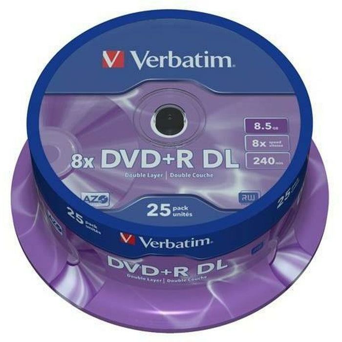 DVD-R Verbatim 25 Unități 8,5 GB 8x