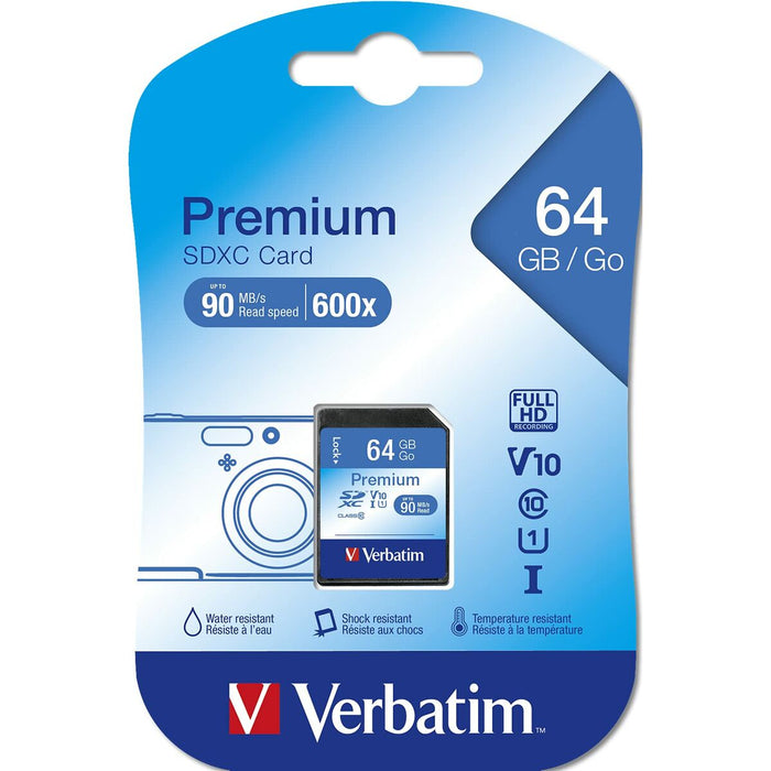 Card de Memorie SD Verbatim PREMIUM SDXC C10/U1 64 GB 2 g
