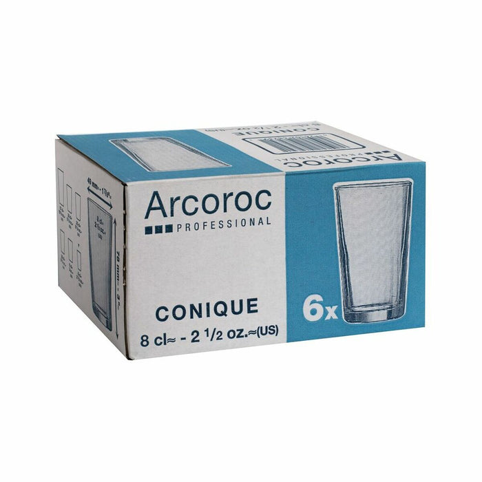 Pahar Arcoroc Conique Transparent Sticlă (6 Unități) (8 cl)