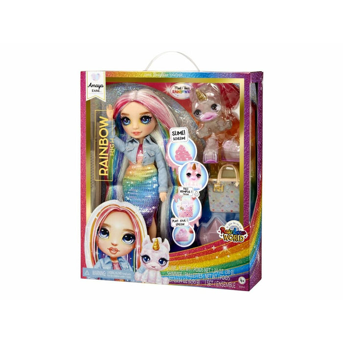 Păpușă cu animal de companie MGA Amaya Rainbow World  22 cm Articulată