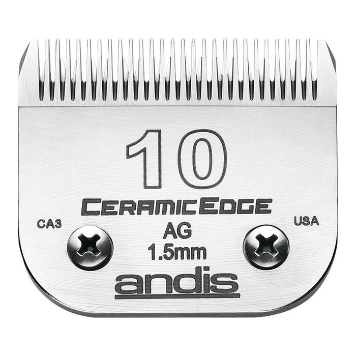 Lame de ras Andis 10 Ceramică Câine Oțel Oțel carbon (1,5 mm)