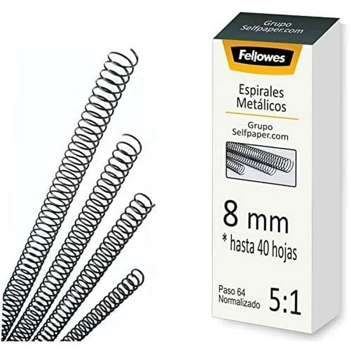 Spirale de legare Fellowes 6000802 Negru A4 Metal Legare (25 Unități)