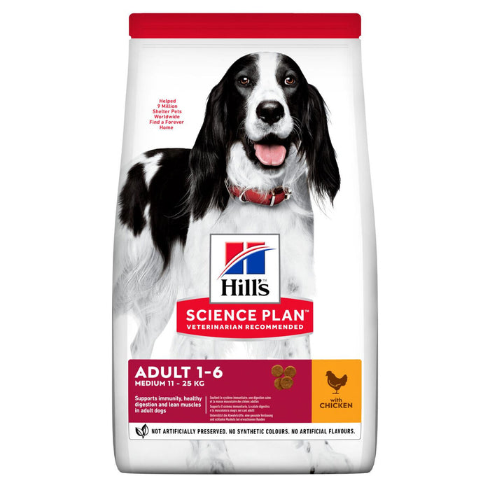 Nutreț Hill's Science Plan Canine Adult Medium Adult Pui 14 Kg