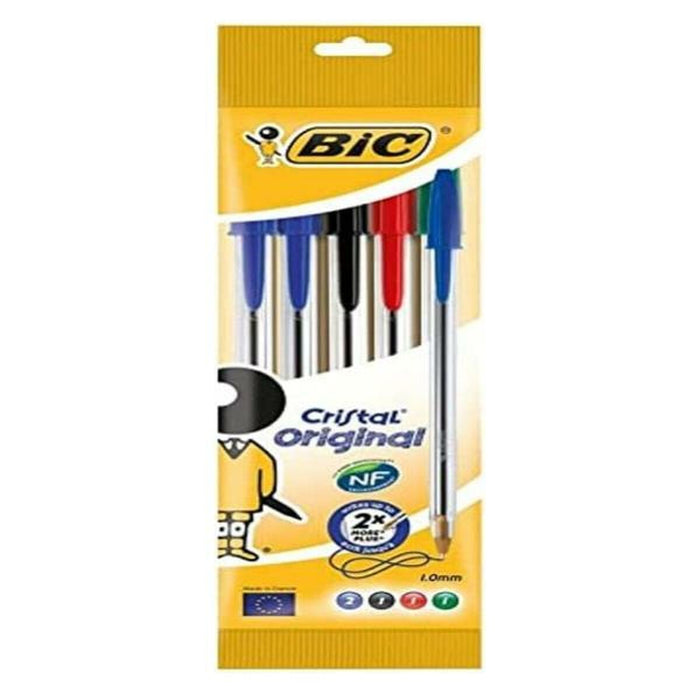 Stilou cu cerneală lichidă Bic 802054 1 mm 0,32 mm Multicolor Transparent (5 Unități)