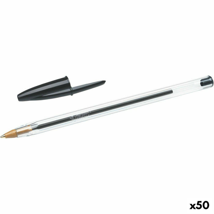 Stilou Bic Cristal Original Negru 0,32 mm (50 Unități)
