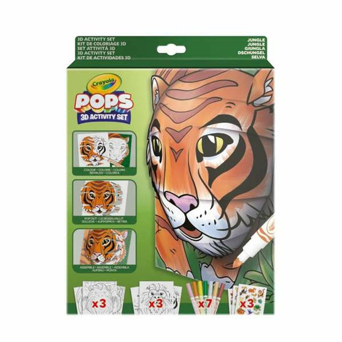 Desene pentru colorat Crayola 3D Color Pops Selvă