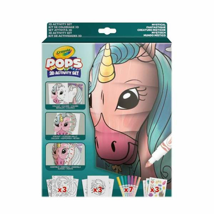 Desene pentru colorat Crayola 3D Color Pops Unicorn