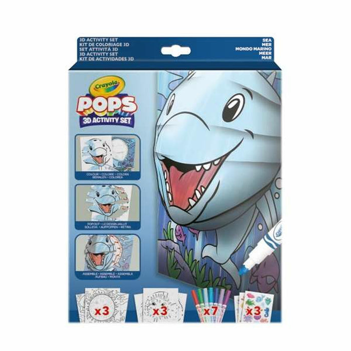 Desene pentru colorat Crayola 3D Color Pops Marin