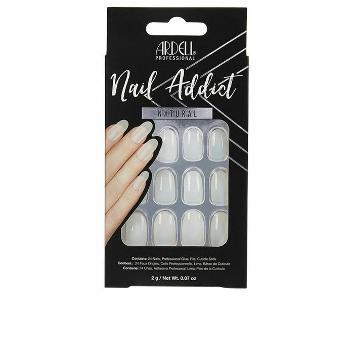Unghii false Ardell Nail Addict Natural Oval (24 pcs)