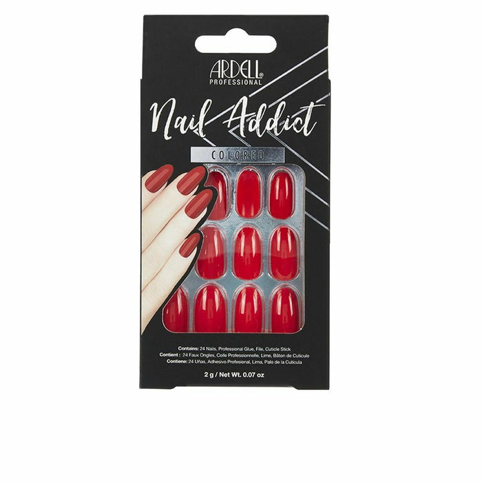 Unghii false Ardell Nail Addict Cherry Red (24 pcs)