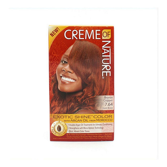 Vopsea Permanentă Argan Color Creme Of Nature Bronze Copper 7.64