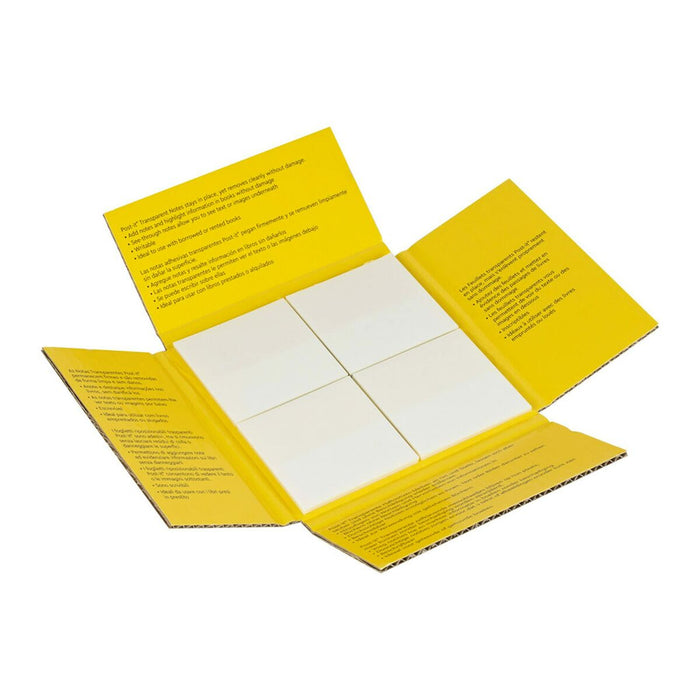 Notițe cu Adeziv Post-it 600-TRSPT-SIOC Transparent 12 Piese 73 x 73 mm