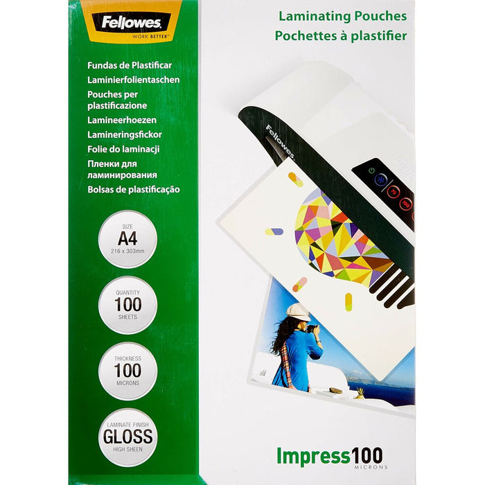 Manșoane de plastifiere Fellowes 5351111 Limitator Transparent A4 (100 Unități)