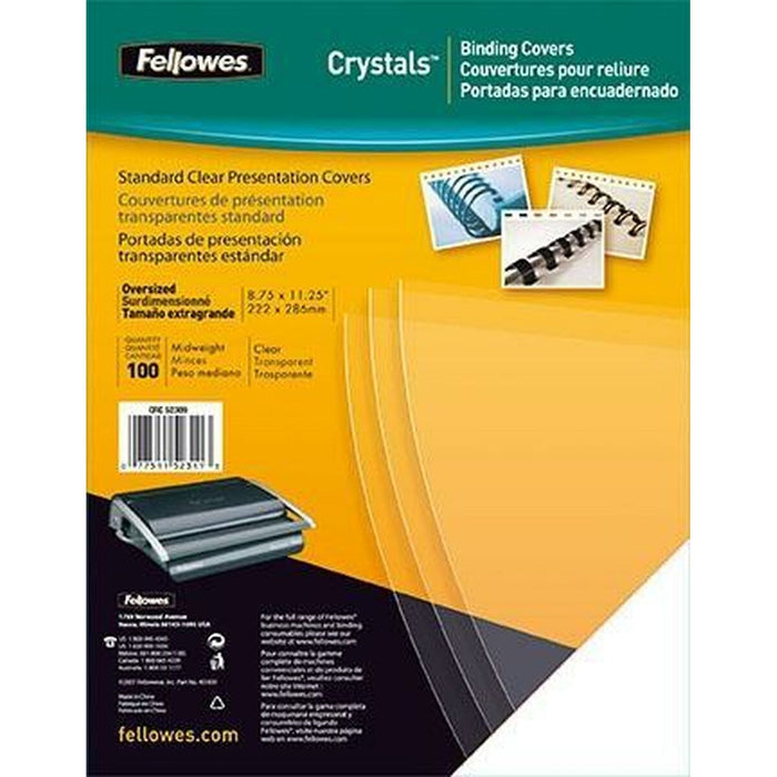 Coperți pentru legare Fellowes Crystals Transparent PVC A4 (100 Unități)