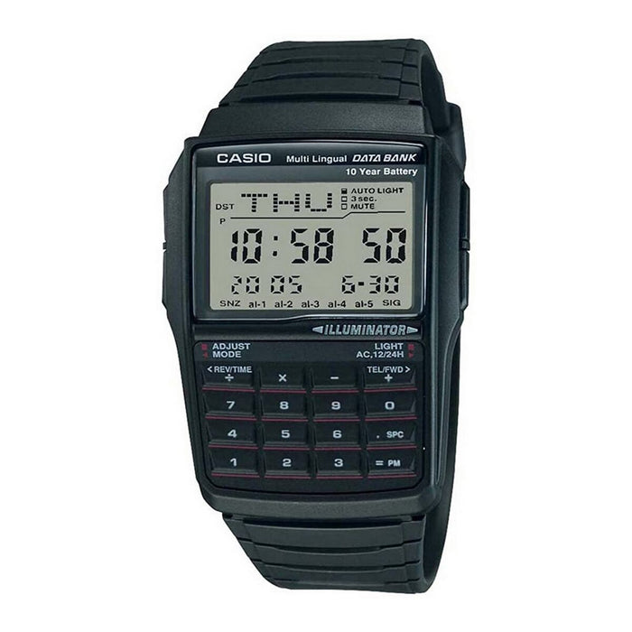 Ceas Bărbați Casio DATABANK CALCULATOR Negru Gri