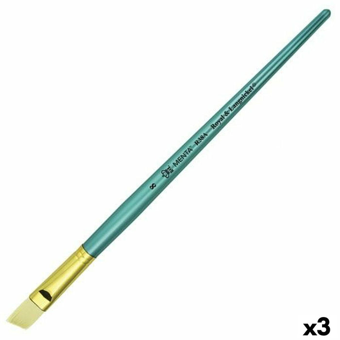 Pensule Royal & Langnickel Menta R38A Unghiular 8 (3 Unități)