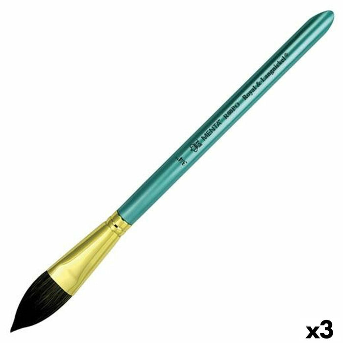 Pensule Royal & Langnickel Menta Pointed Oval Wash - R88PO Veveriţă Oval 3/4" (3 Unități)