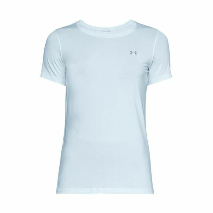 Tricou cu Mânecă Scurtă Femei Under Armour HeatGear Albastru deschis