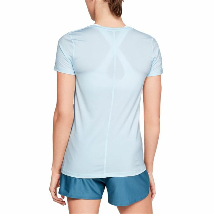 Tricou cu Mânecă Scurtă Femei Under Armour HeatGear Albastru deschis