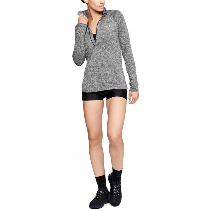 Tricou cu Mânecă Lungă Femei Under Armour Tech Twist Gri deschis