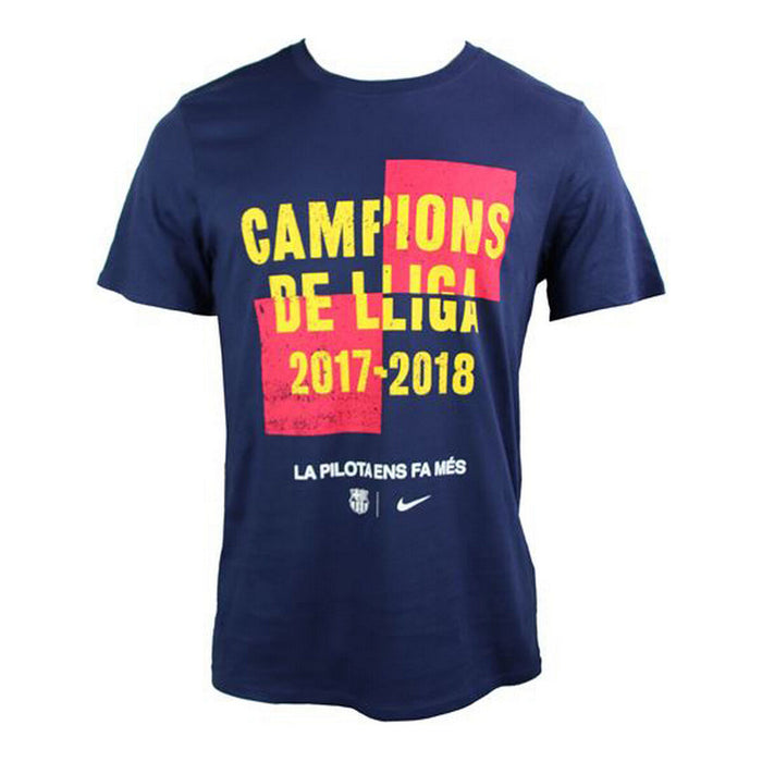 Tricou cu Mânecă Scurtă Bărbați Nike FC BARCELONA Albastru