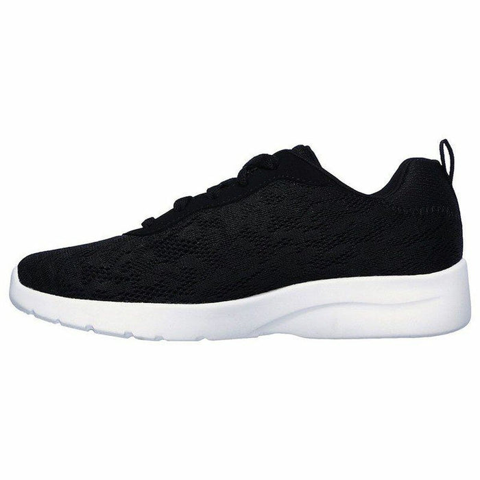 Pantofi sport pentru femei Skechers Floral Mesh Lace Up Negru