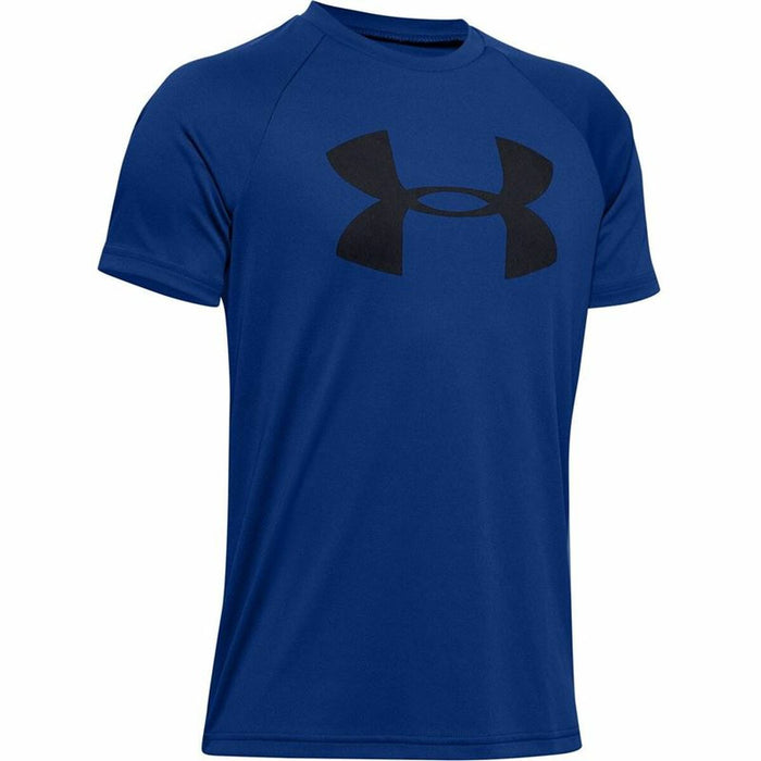 Tricou cu Mânecă Scurtă Copii Under Armour Tech Big Logo Bleumarin