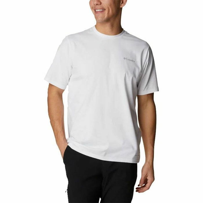 Tricou cu Mânecă Scurtă Bărbați Columbia Sun Trek Alb Bărbați