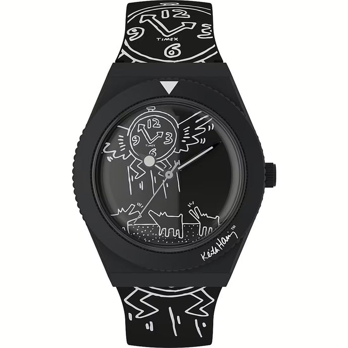 Ceas Bărbați Timex Q X KEITH HARING SPECIAL EDT. Negru (Ø 38 mm)