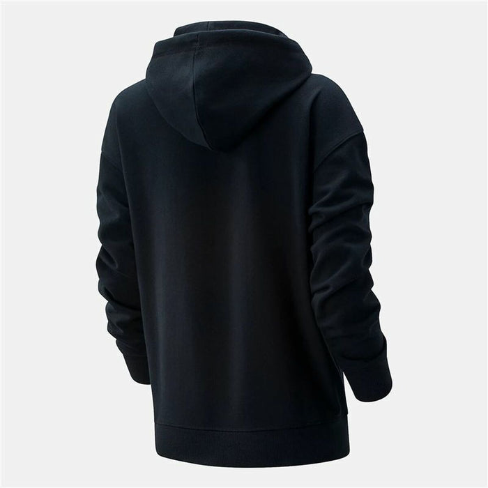 Hanorac cu Glugă Femei New Balance Essentials Stacked Logo Negru
