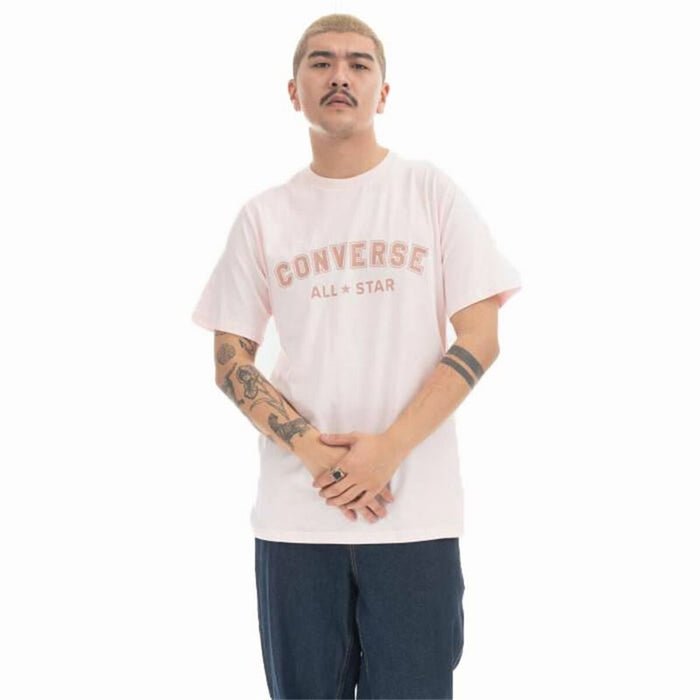 Tricou cu Mânecă Scurtă Bărbați Converse Classic Fit All Star Single Screen Roz deschis
