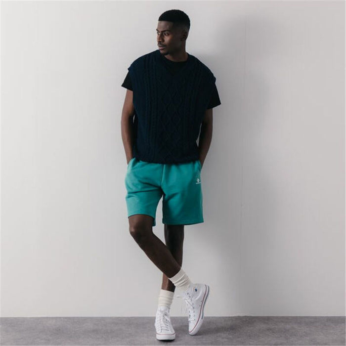 Pantaloni Scurți Sport pentru Bărbați Converse Classic Fit Wearers Left Star Verde