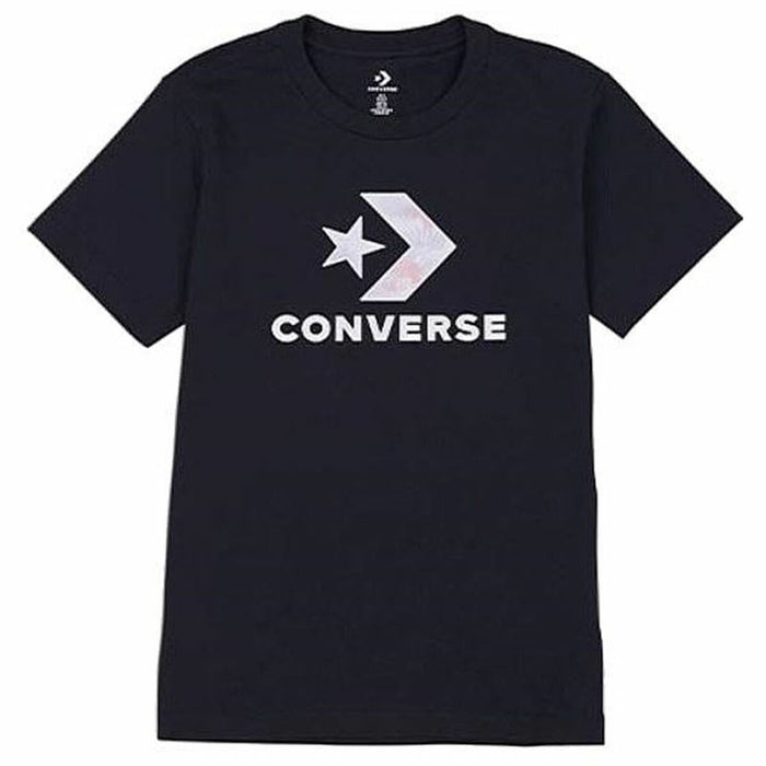 Tricou cu Mânecă Scurtă Femei Converse Seasonal Star Chevron Negru