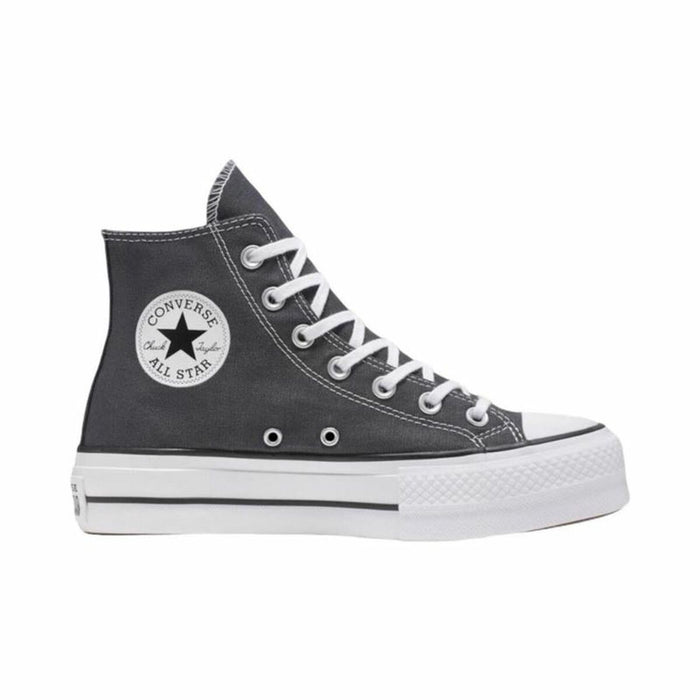 Adidași Casual Femei Converse Chuck Taylor All Star Lift Hi Gri închis
