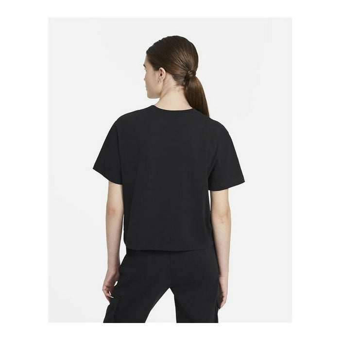 Tricou cu Mânecă Scurtă Femei Nike Sportswear Swoosh Negru
