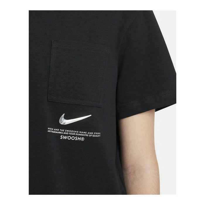 Tricou cu Mânecă Scurtă Femei Nike Sportswear Swoosh Negru