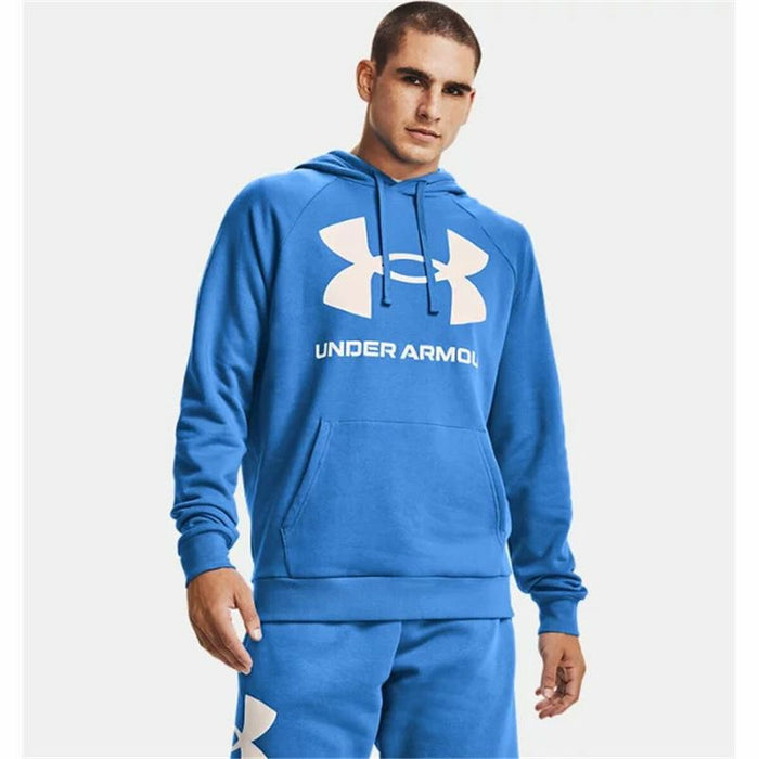 Hanorac cu Glugă Bărbați Under Armour Rival Big Logo Albastru