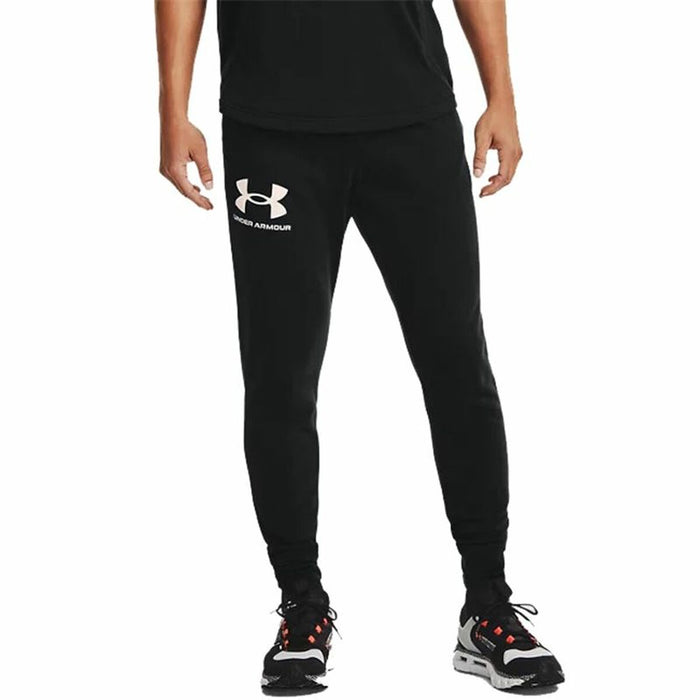 Pantaloni lungi de sport Under Armour Rival Terry Jogger Negru Bărbați