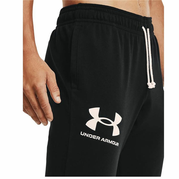 Pantaloni lungi de sport Under Armour Rival Terry Jogger Negru Bărbați
