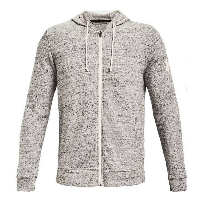 Jachetă Sport de Bărbați Under Armour RIVAL TERRY FZ Gri deschis