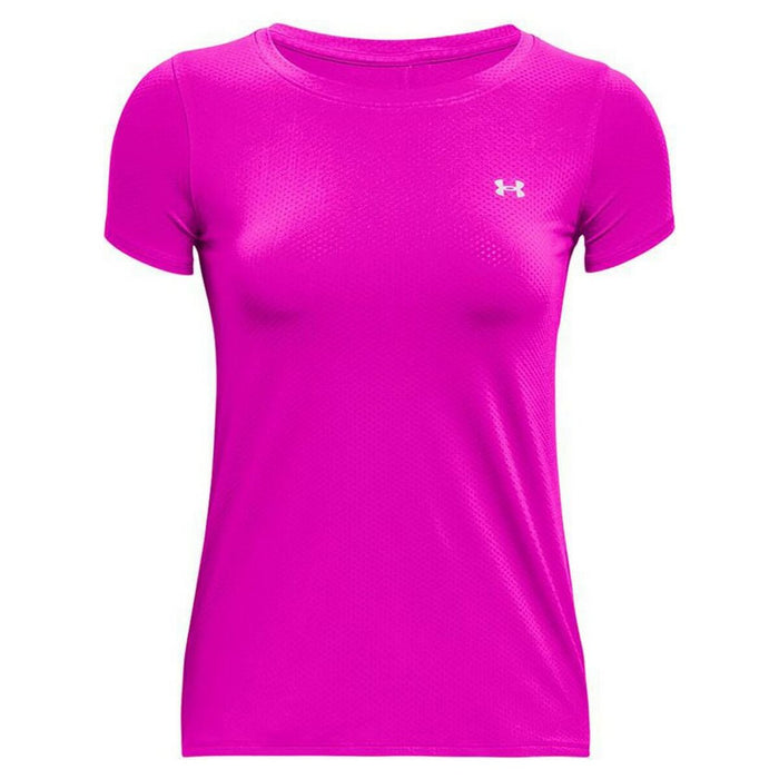 Tricou cu Mânecă Scurtă Femei Under Armour HeatGear Fucsia