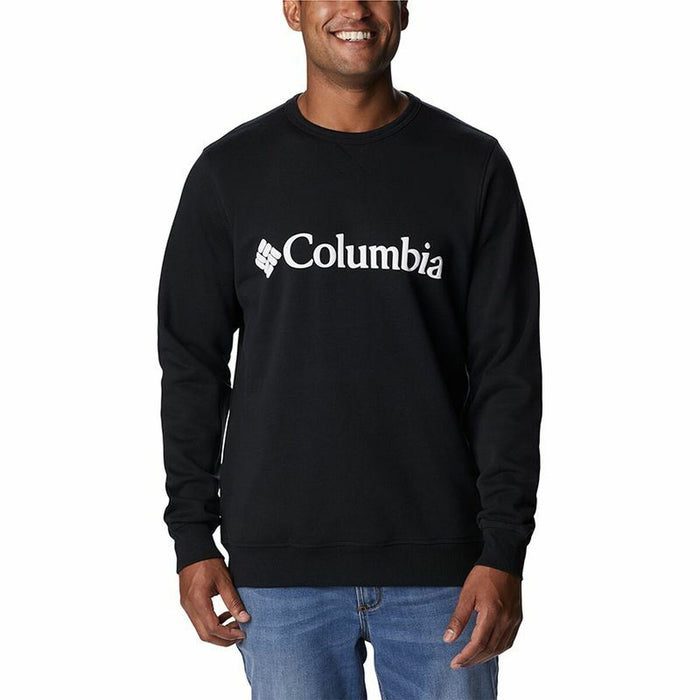 Hanorac fără Glugă Bărbați Columbia Logo Fleece Crew Negru