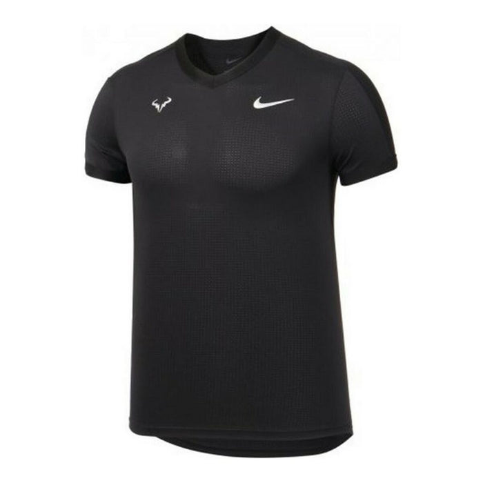 Tricou cu Mânecă Scurtă Bărbați Nike Court Dri-FIT ADV Rafa Negru