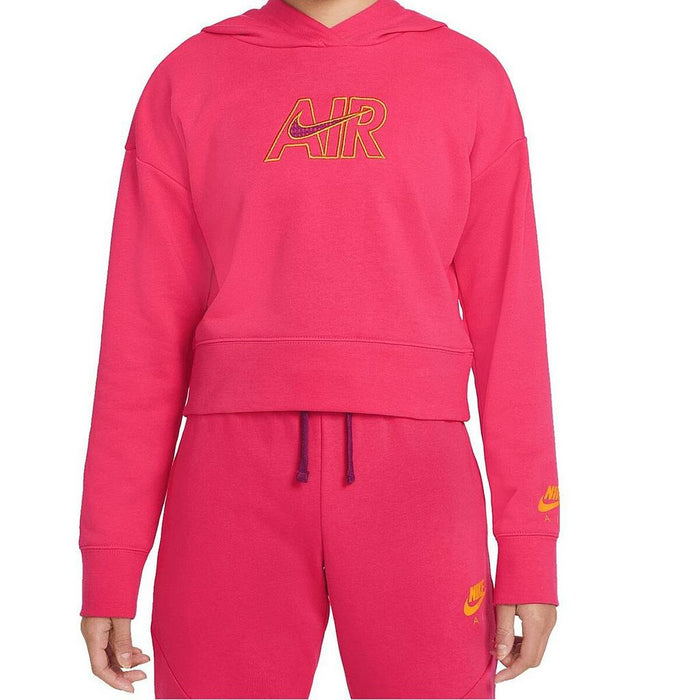 Hanorac cu glugă pentru fete CROP HOODIE Nike DM8372 666 Roz