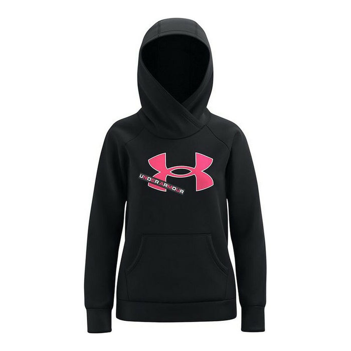 Hanorac cu glugă pentru fete Under Armour Fleece Logo Negru