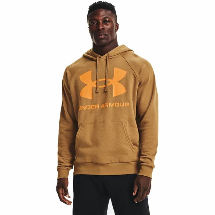 Hanorac cu Glugă Bărbați Under Armour Rival Big Logo Ocru