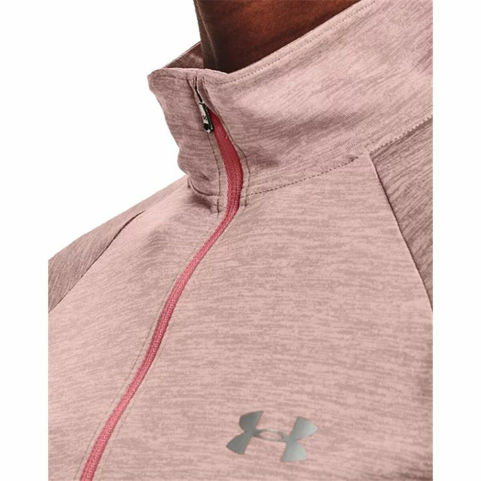 Tricou cu Mânecă Scurtă Femei Under Armour  Tech 1/2 Zip Roz