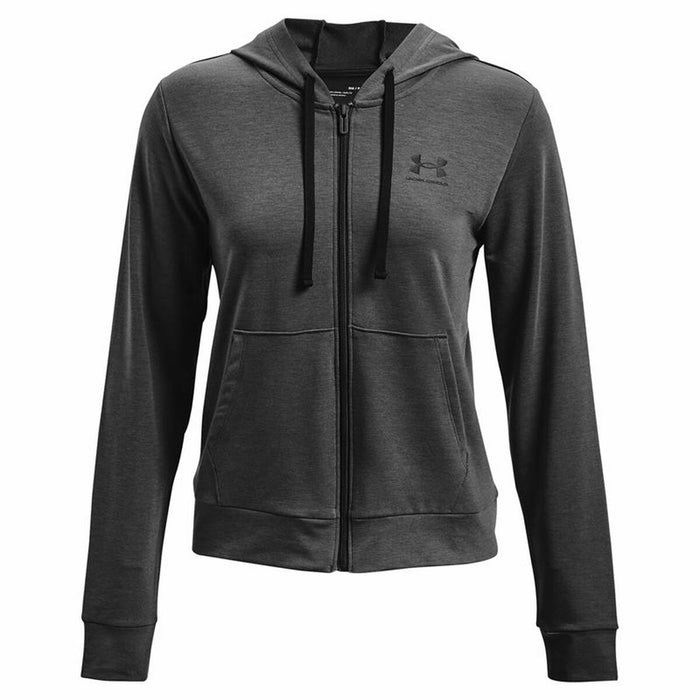Hanorac cu Glugă Femei Under Armour Rival Terry FZ Cu husă Gri închis